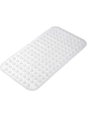 Non Slip Bath Tub Mat Medium Shower Mat Suction Cups Drain Holes Machine Washabl